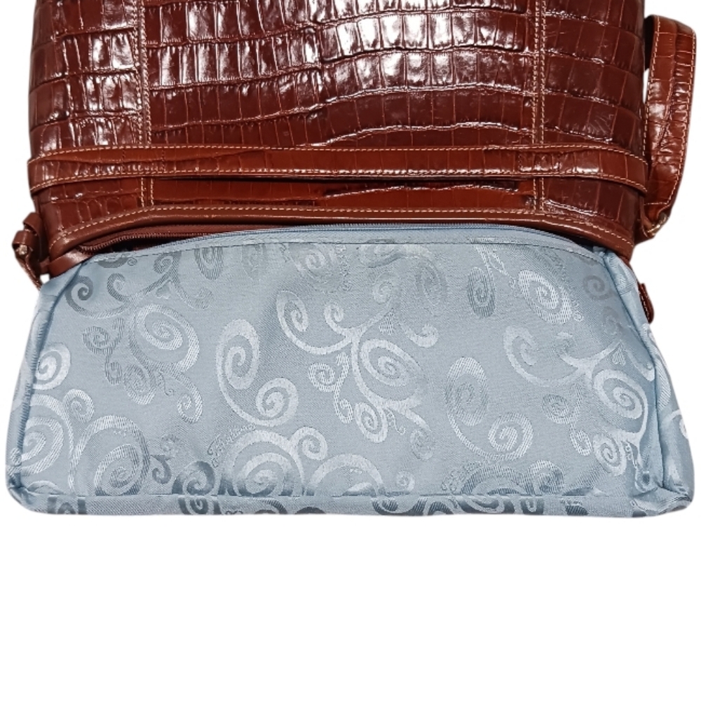 Brighton Anabella Croc Embossed Leather Shoulder Bag Retired - Picture 16 of 16